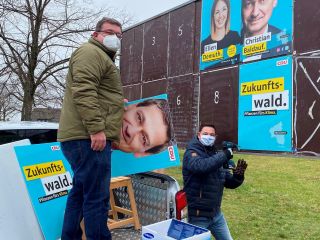 Wahlplakate zur Landtagswahl 2021