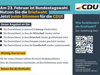 Briefwahl zur Bundestagswahl