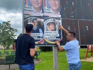 Wahlplakate zur Bundestagswahl 2021