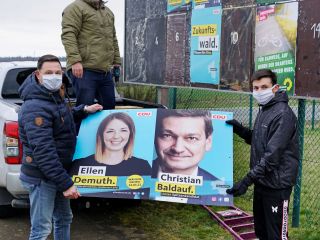 Wahlplakate zur Landtagswahl 2021